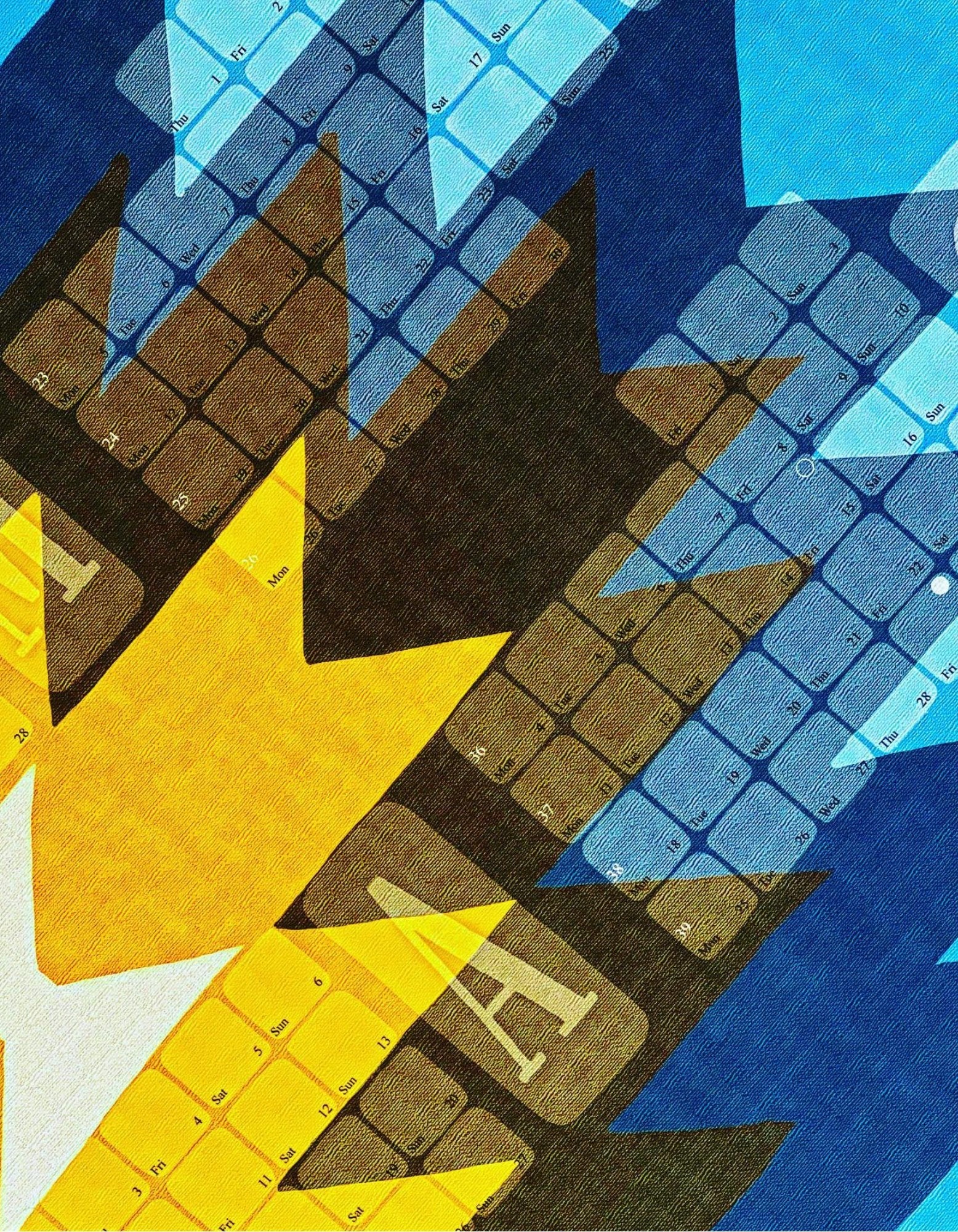 Wandkalender  // Kilim Yamka azurblau