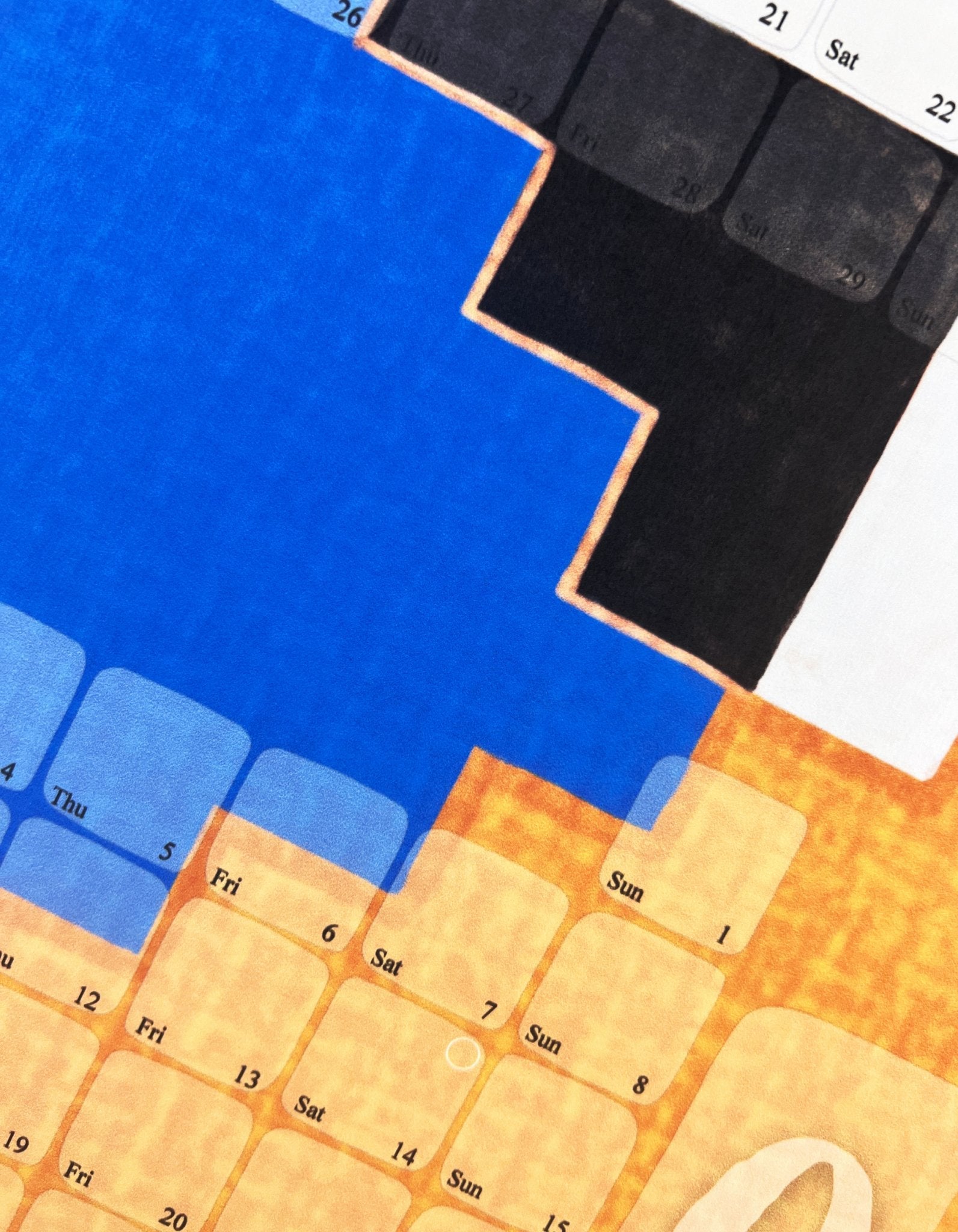 Wandkalender // Mexiko orange blau