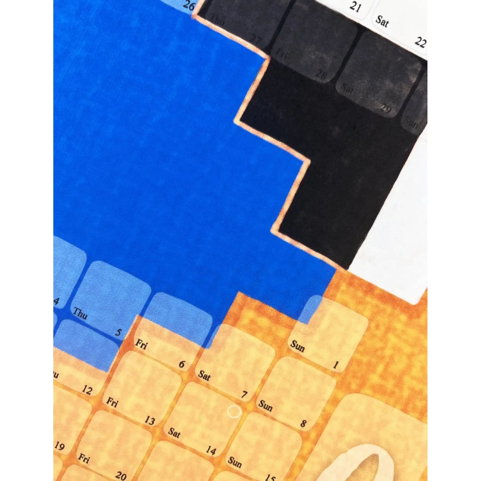 Wandkalender // Mexiko orange blau