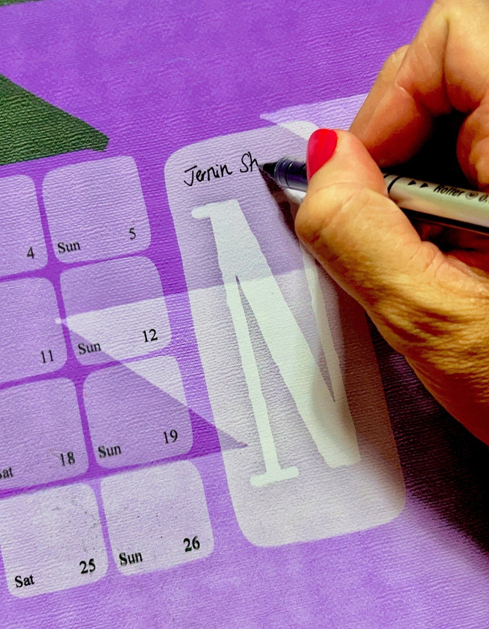 Wandkalender // Yamka violett