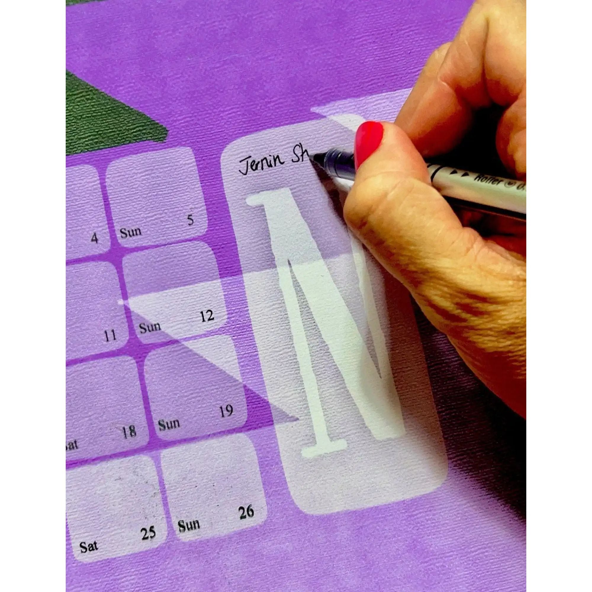 Wandkalender // Yamka violett