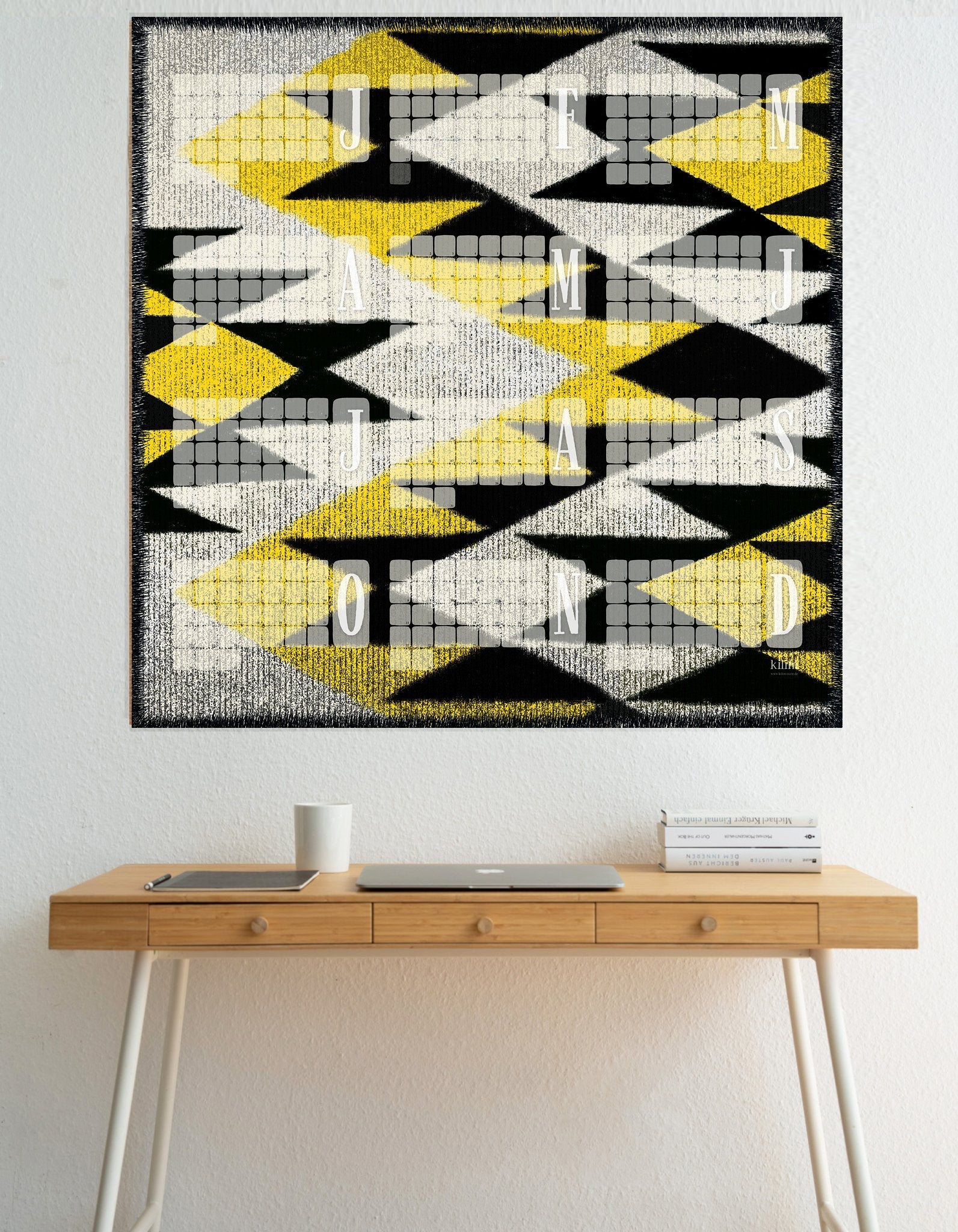 Wandkalender // Kilim Tiger gelb