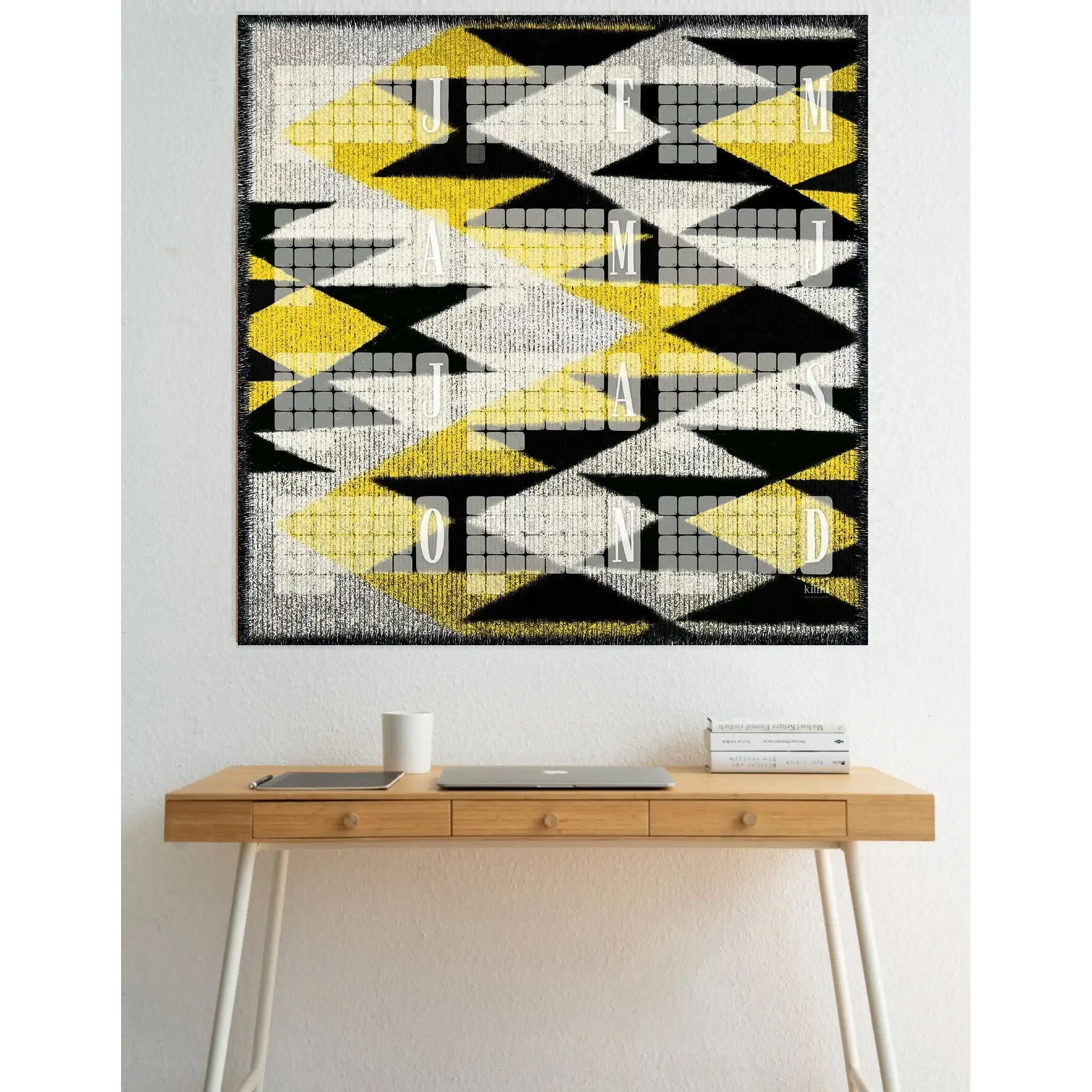 Wandkalender // Kilim Tiger gelb