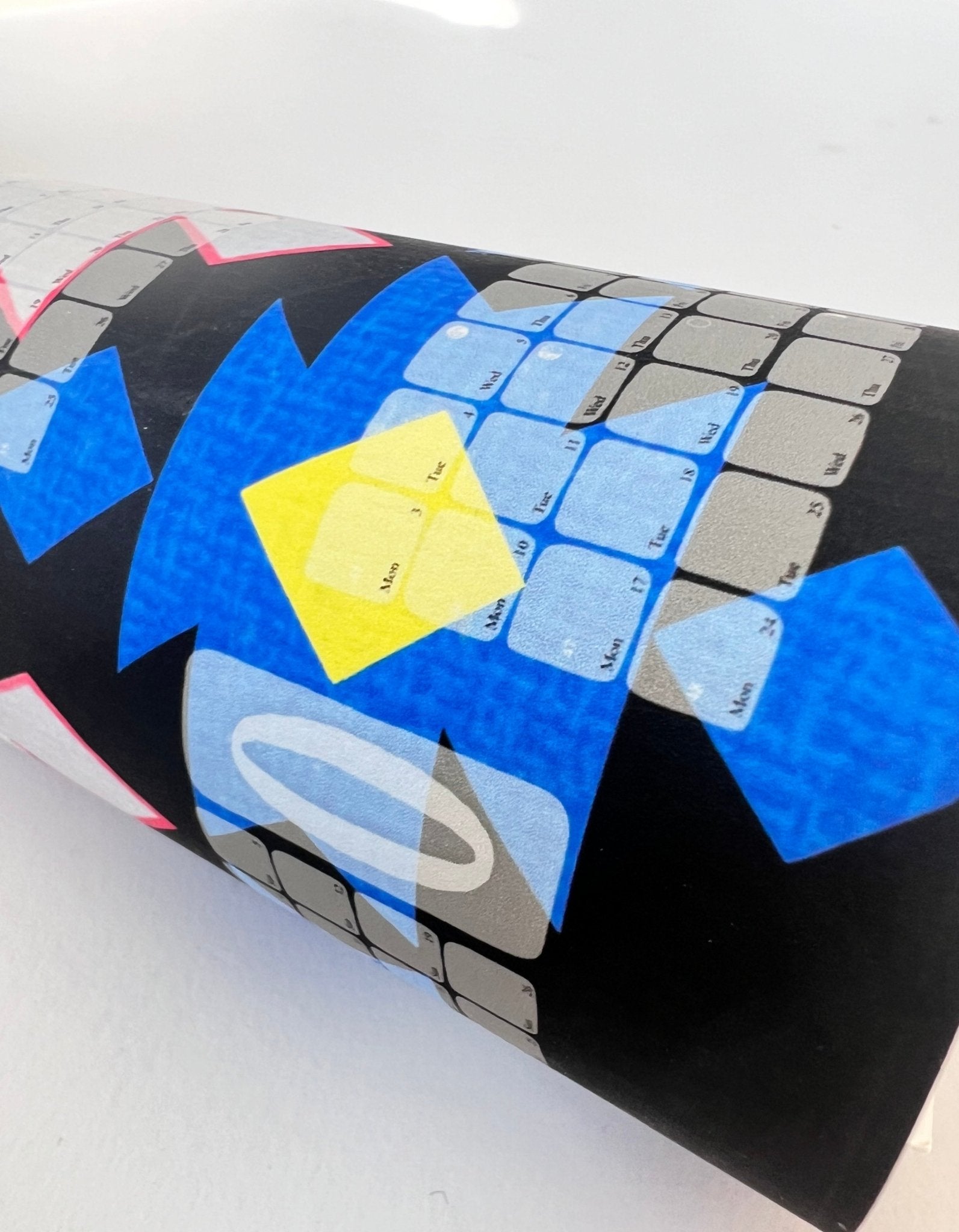 Wandkalender // Kilim Big Mountain blau grau