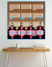 Wandkalender // Kilim Big Mountain braun pink