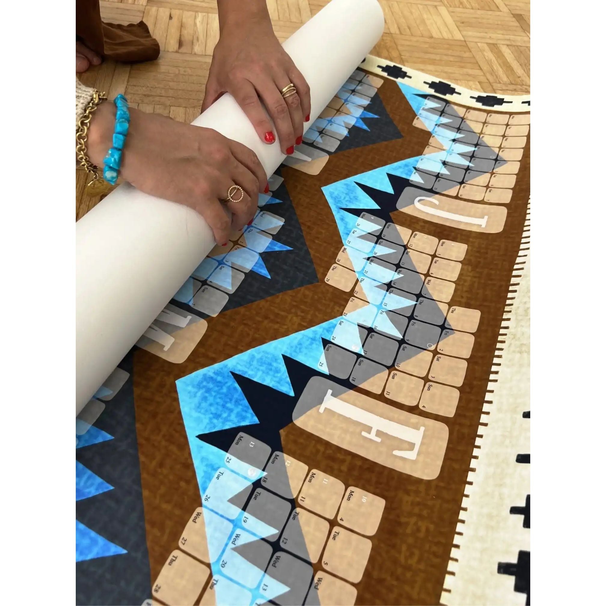 Wandkalender // Kilim Classic goldbraun