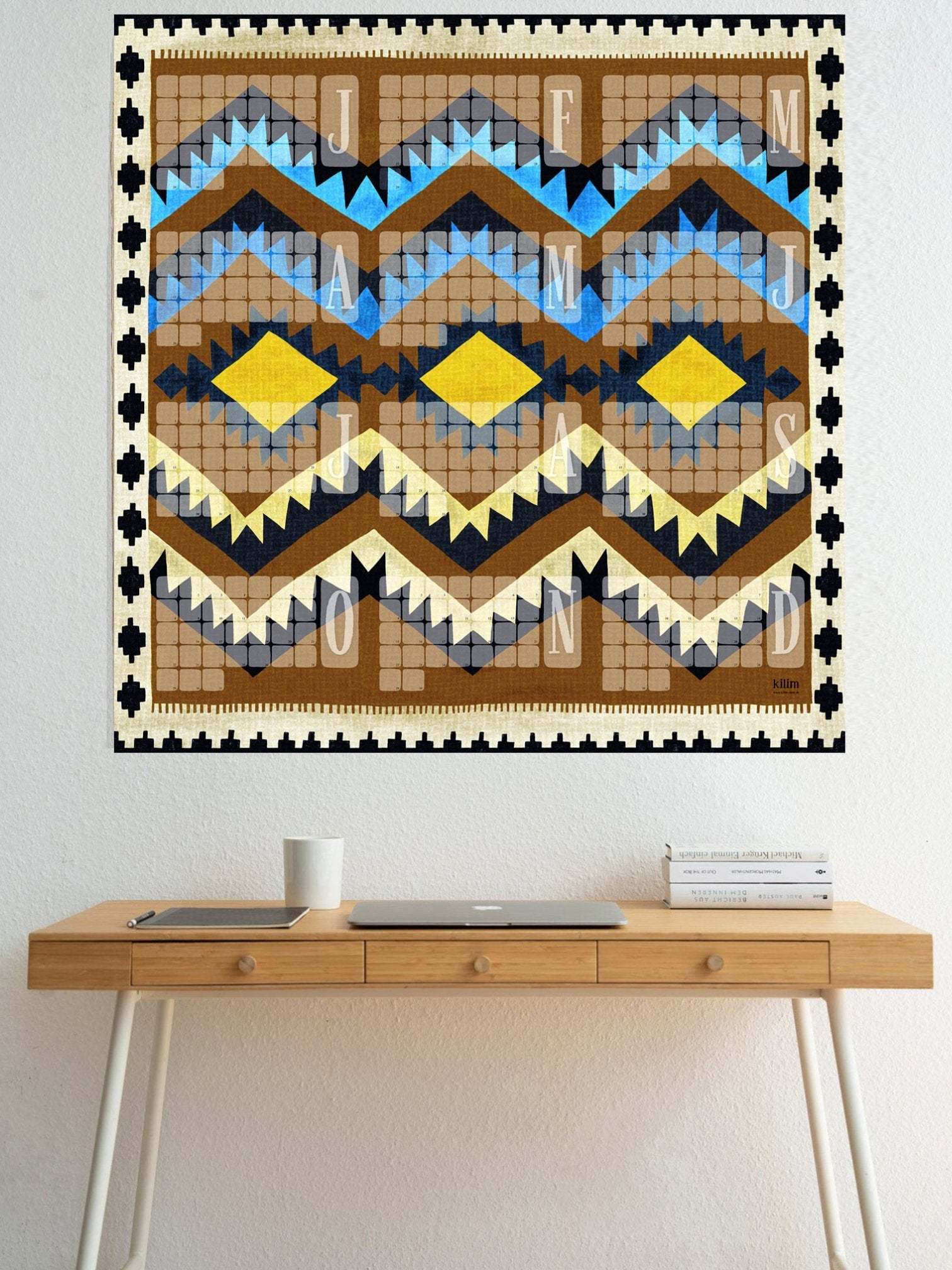 Wandkalender // Kilim Classic goldbraun