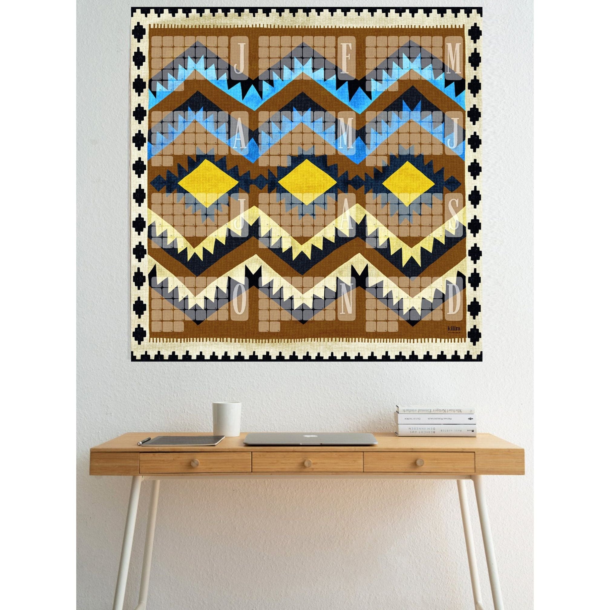 Wandkalender // Kilim Classic goldbraun