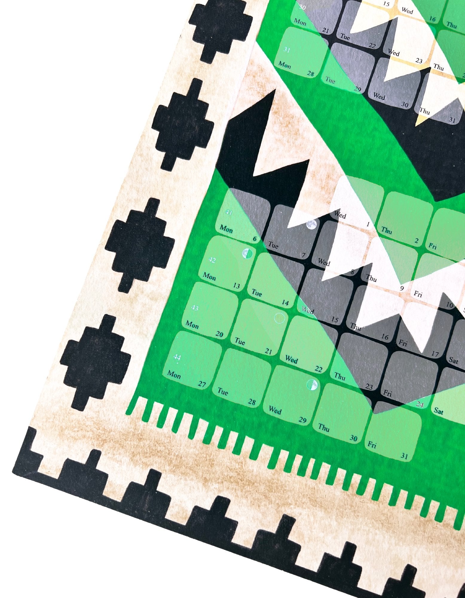 Wandkalender // Kilim Classic grün