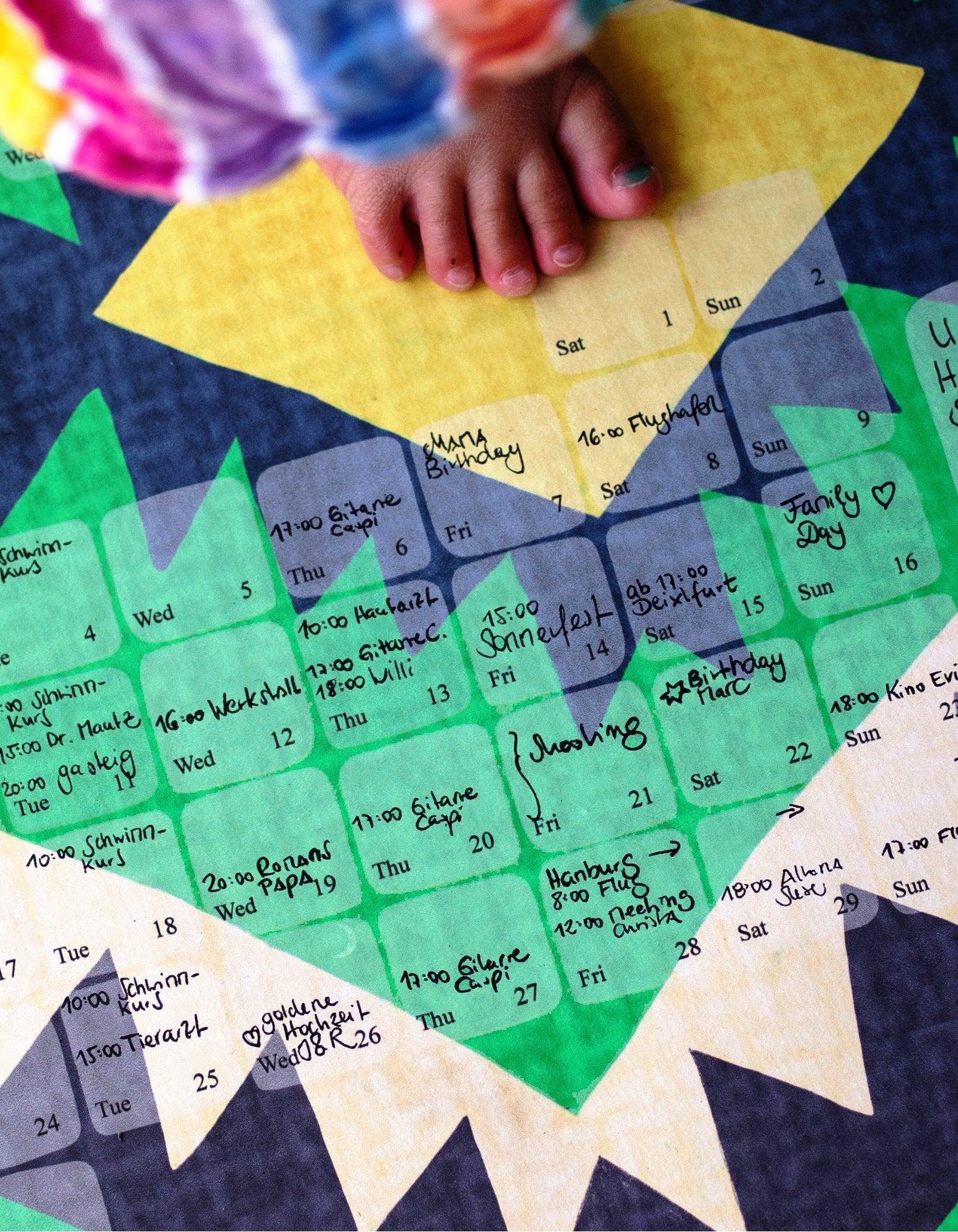 Wandkalender // Kilim Classic grün