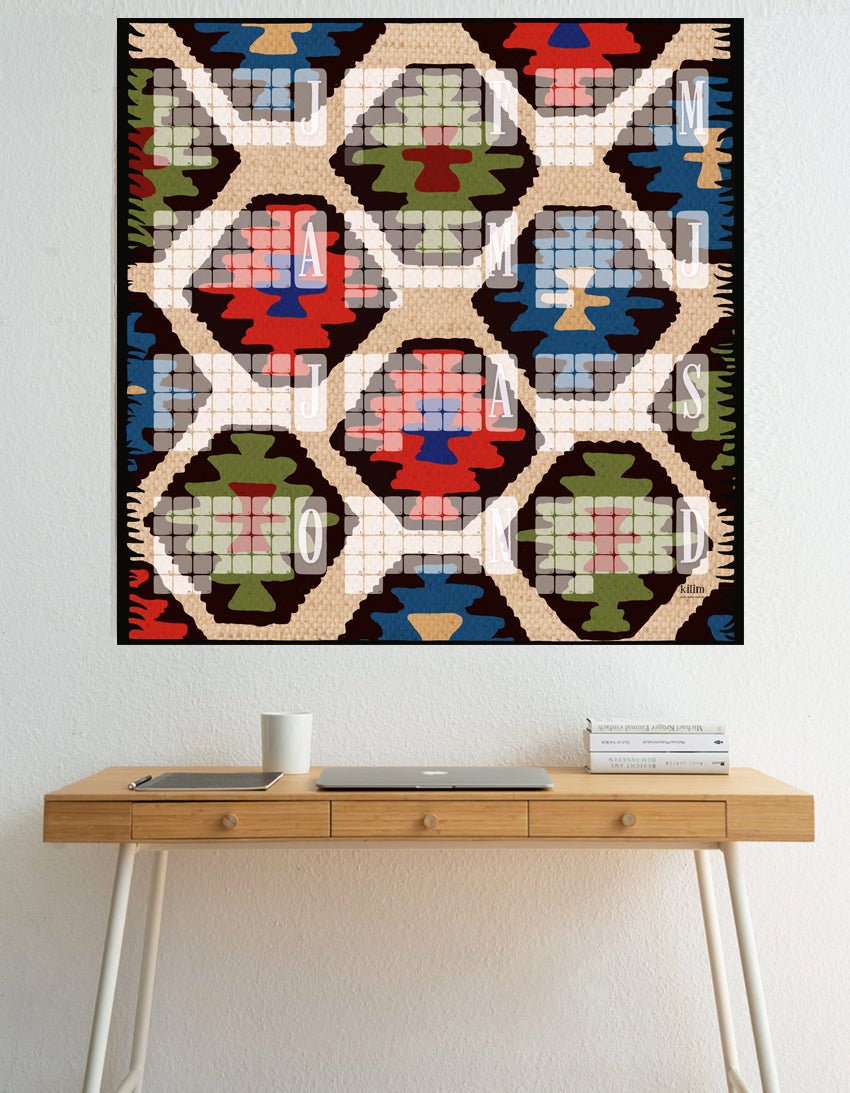 Wandkalender // Kilim Leo creme