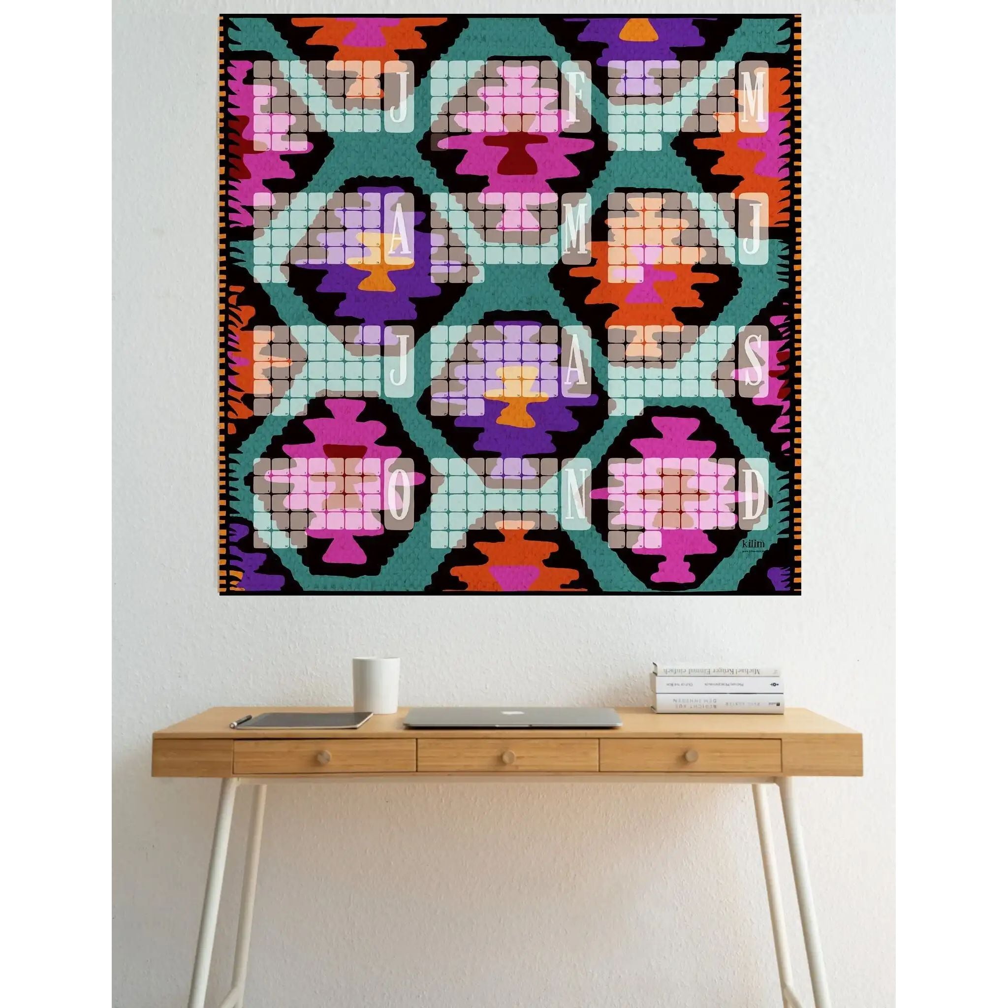 Wandkalender // Kilim Leo mint