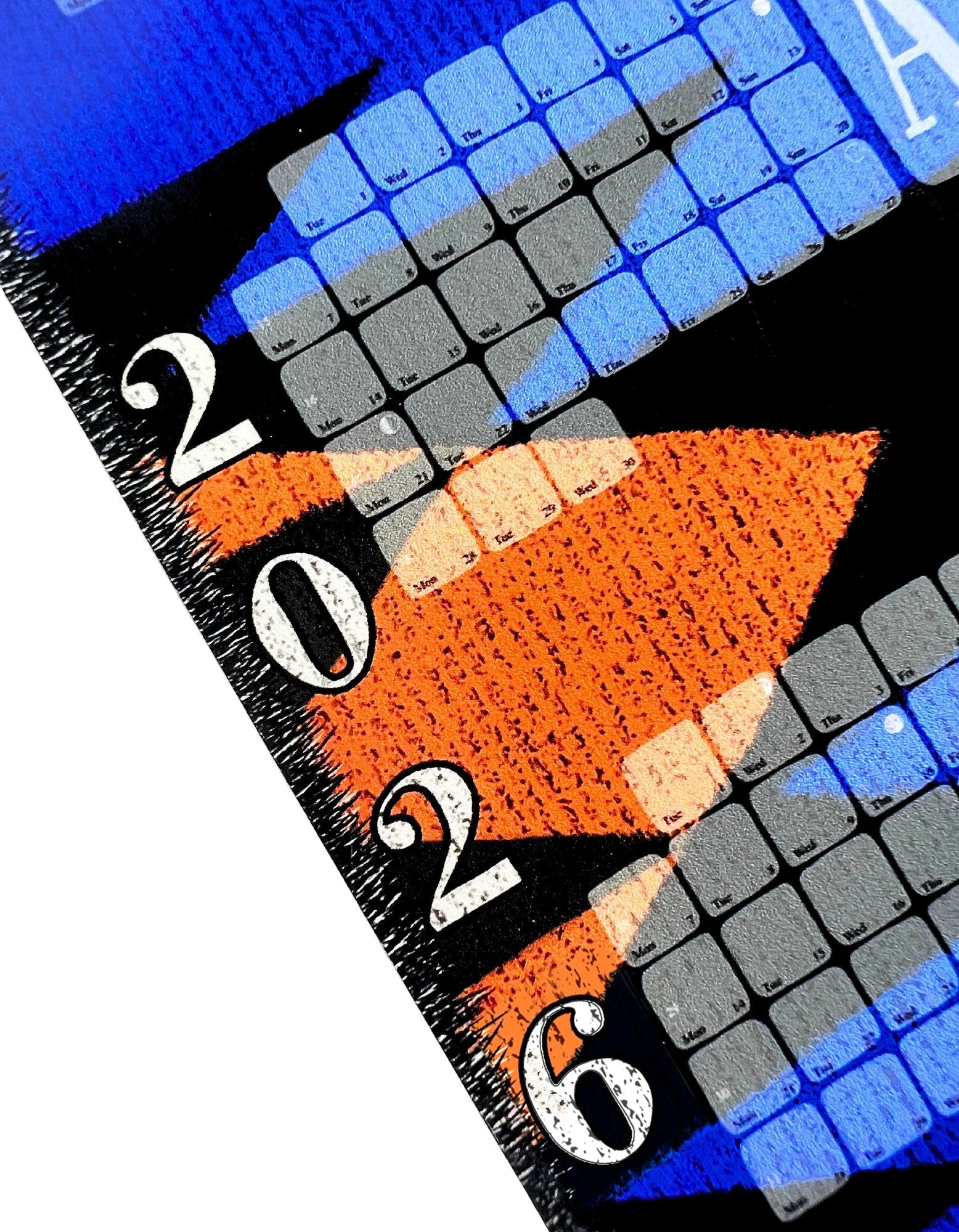 Wandkalender // Kilim Tiger blau