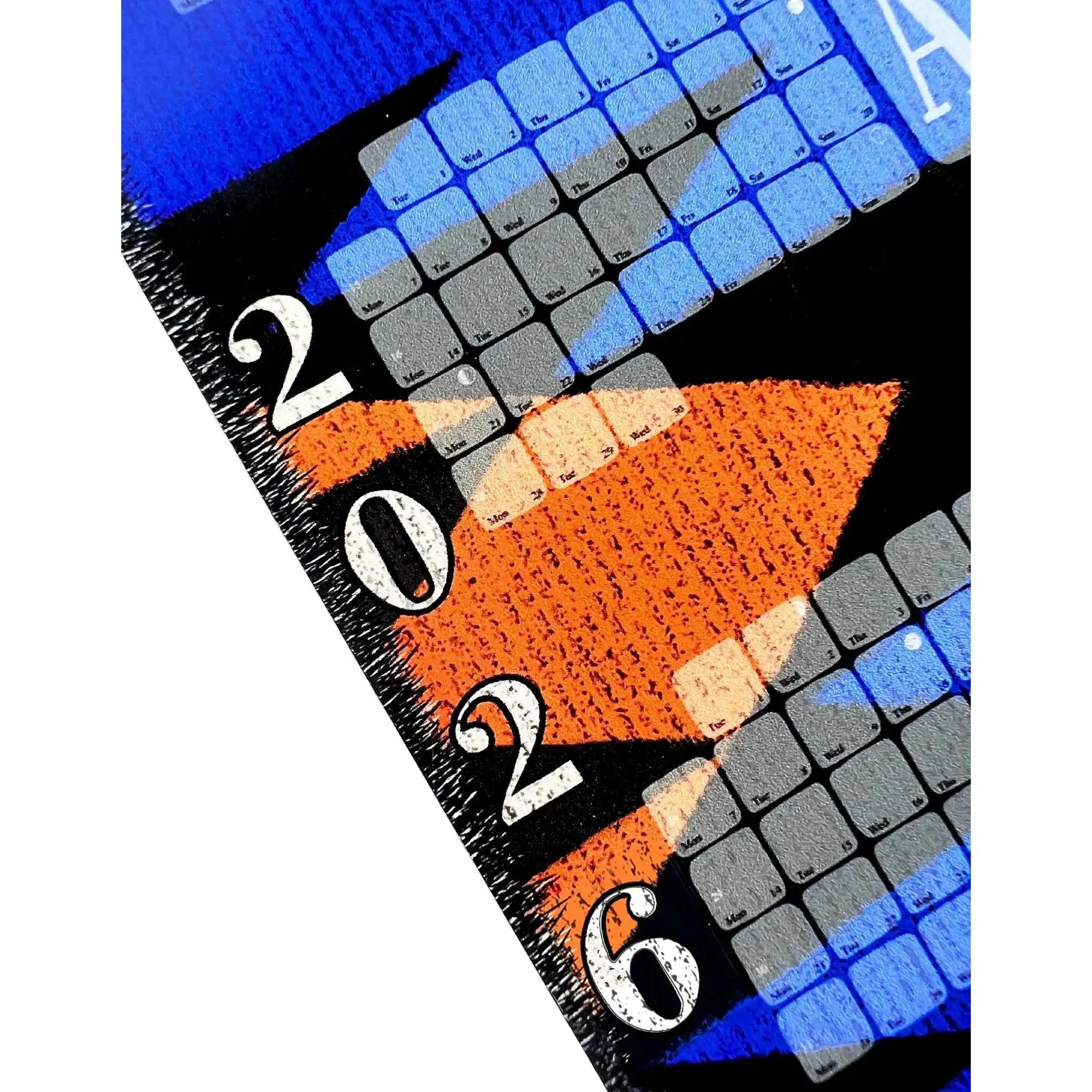 Wandkalender // Kilim Tiger blau