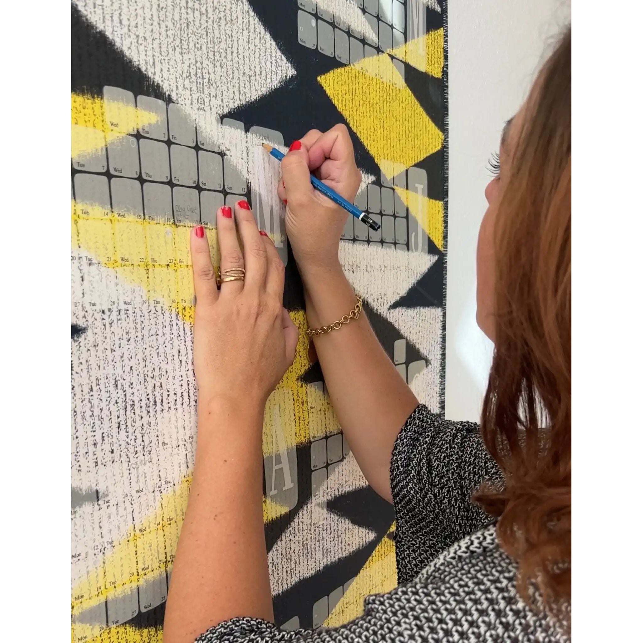 Wandkalender // Kilim Tiger gelb