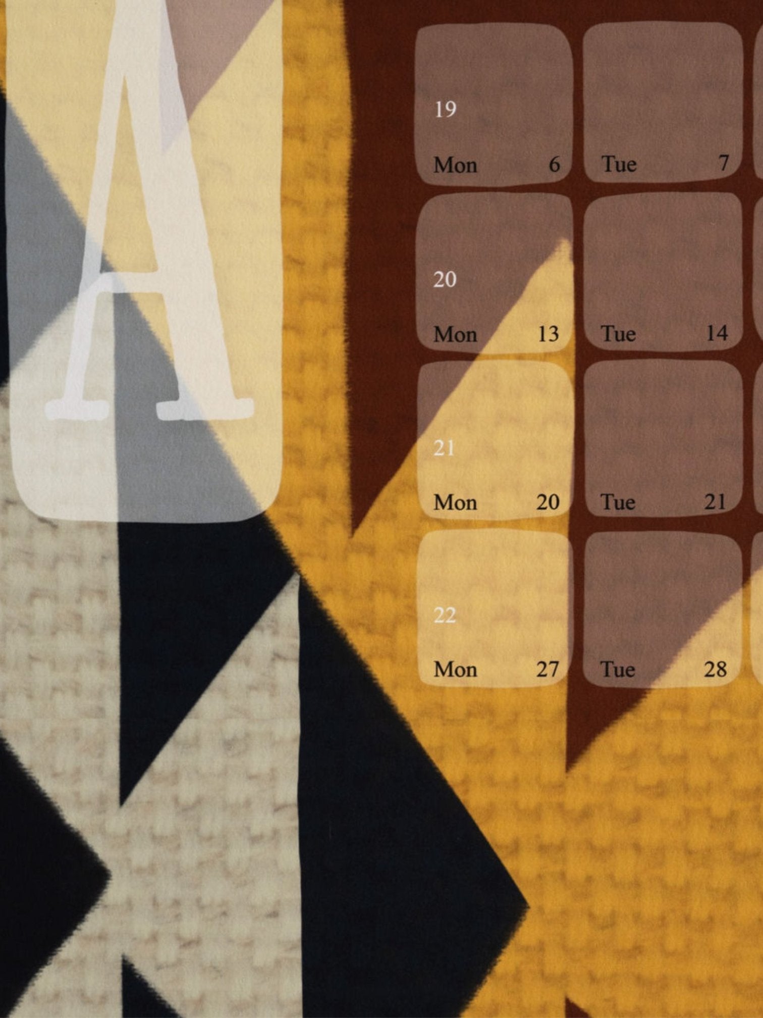 Wandkalender // Special Edition: Kilim Peacock braun
