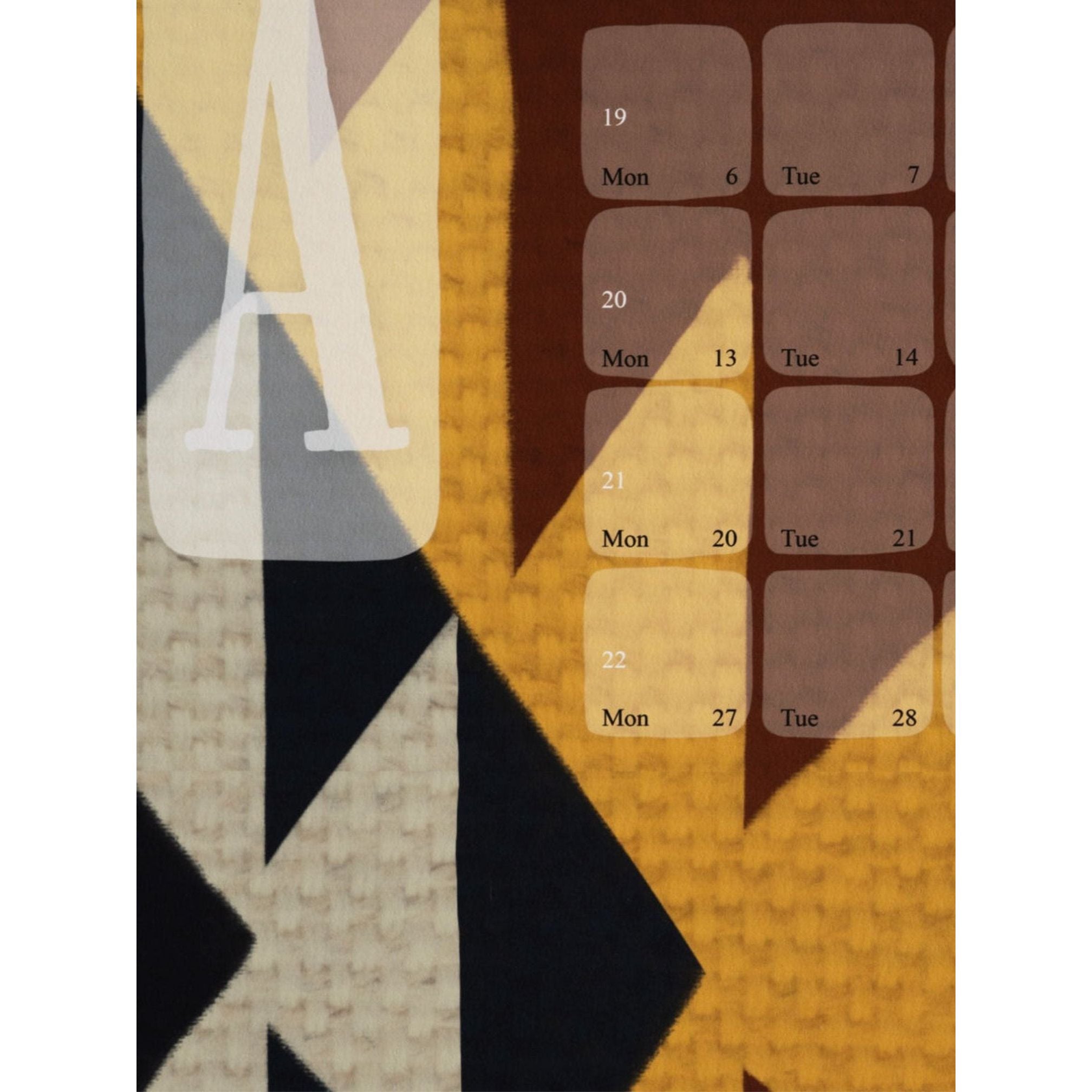 Wandkalender // Special Edition: Kilim Peacock braun
