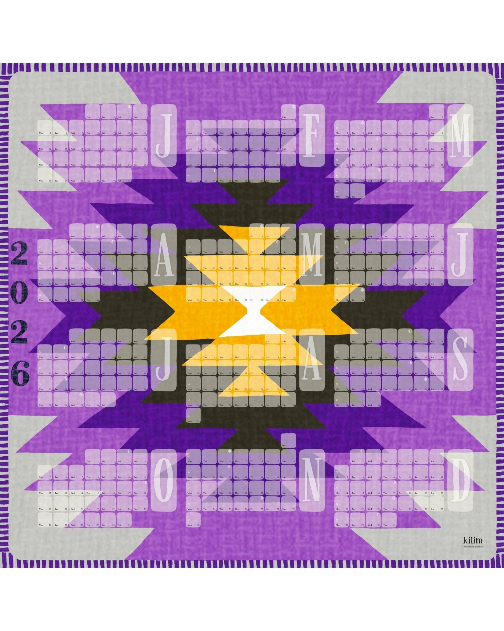 Wandkalender // Yamka violett