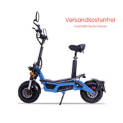 Elektroroller WANDLER-A/E 2x1500W - 45km/h - bis 140kg - Straßenzulassung - blau