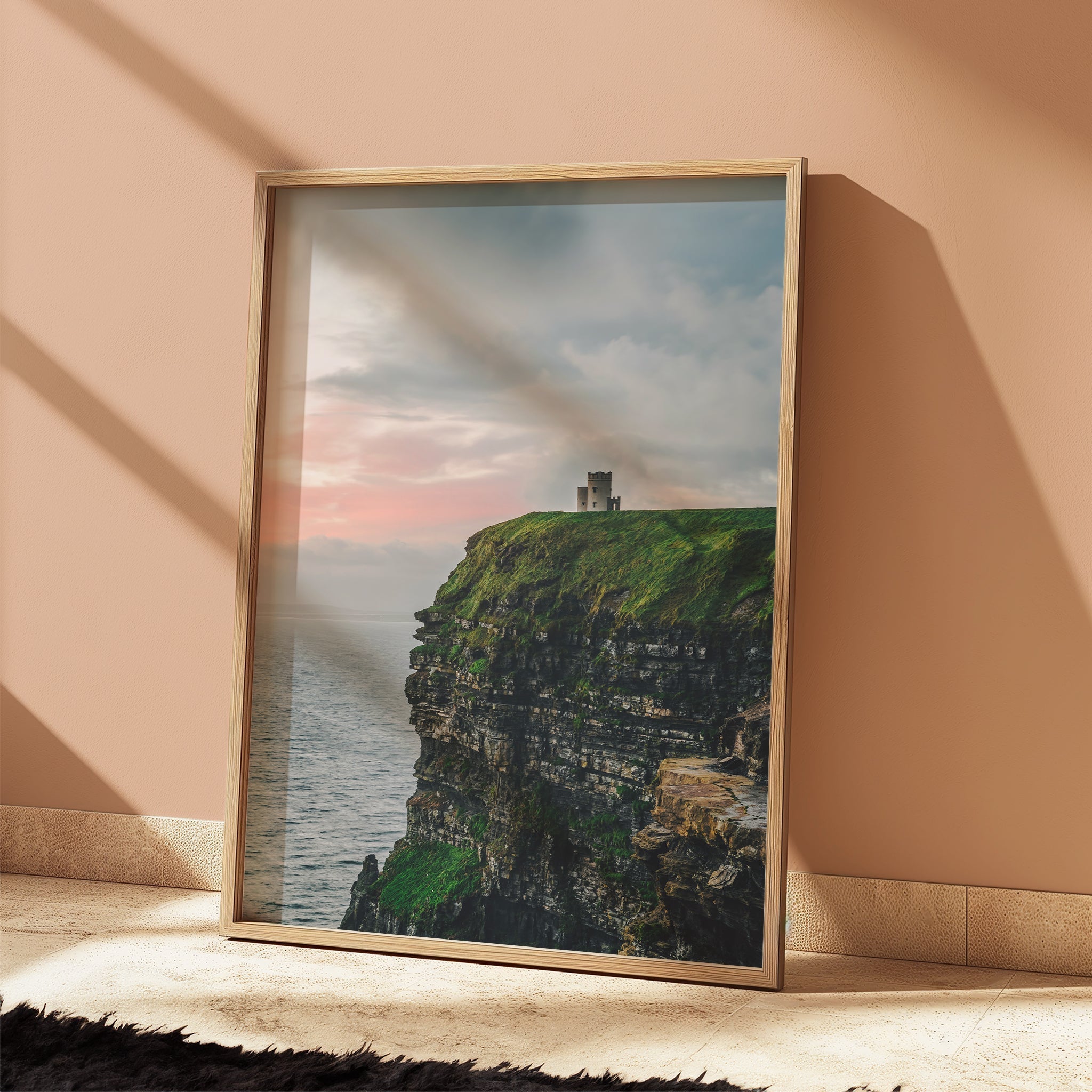 Cliffs of Moher Tower at Sunset – Irish Coastal Wall Art Print
