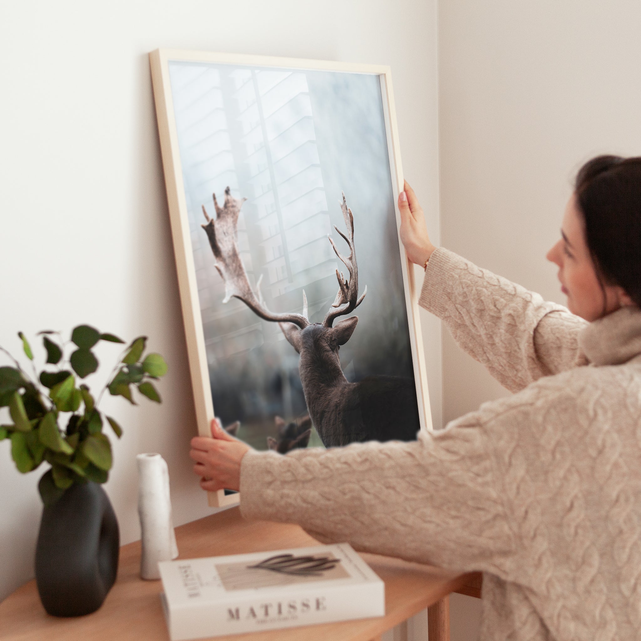 Bavarian Deer Print – Stag Wall Art from the Alps