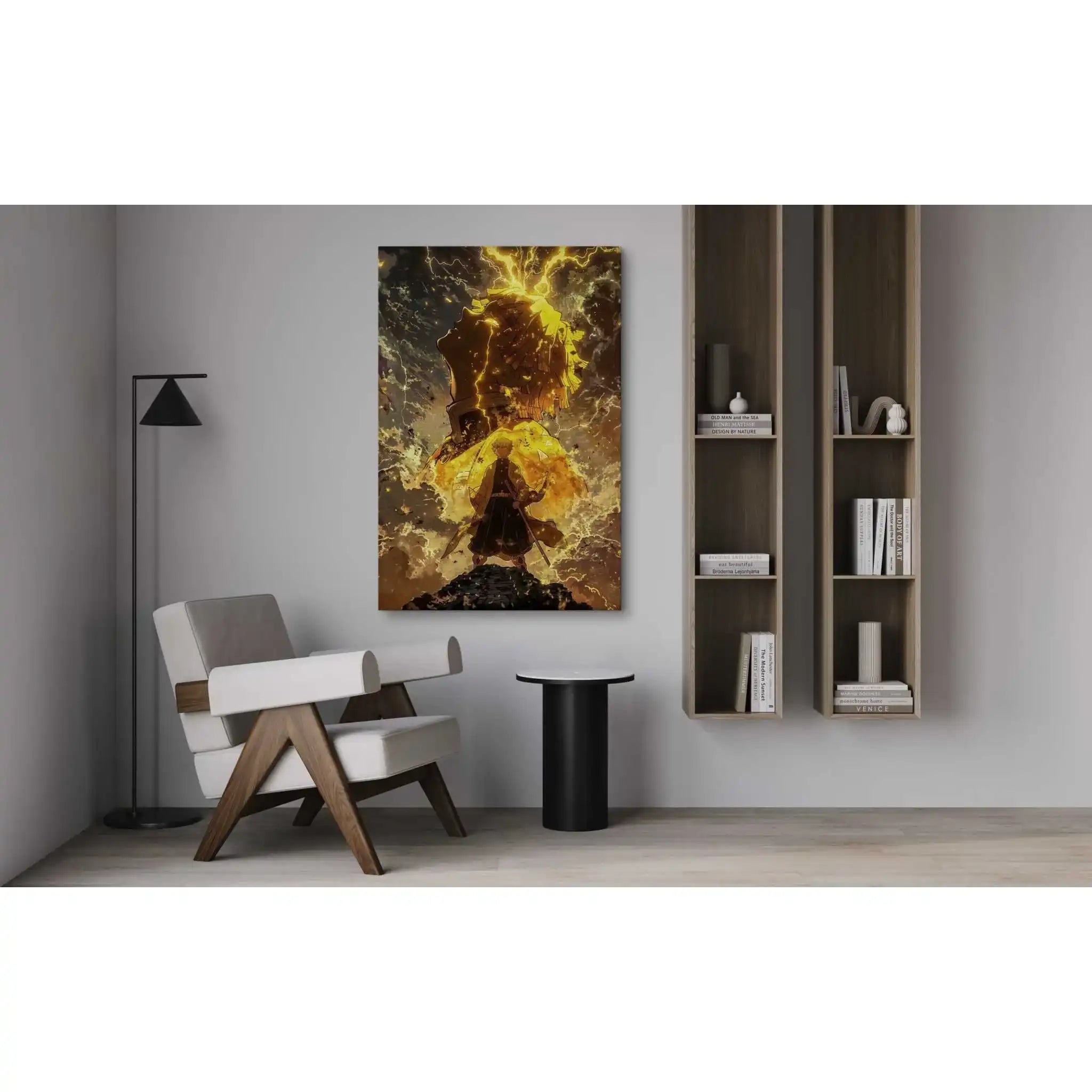 Zenitsu Rage - Demon Slayer - Anime Leinwandbild by SimpleCanvas