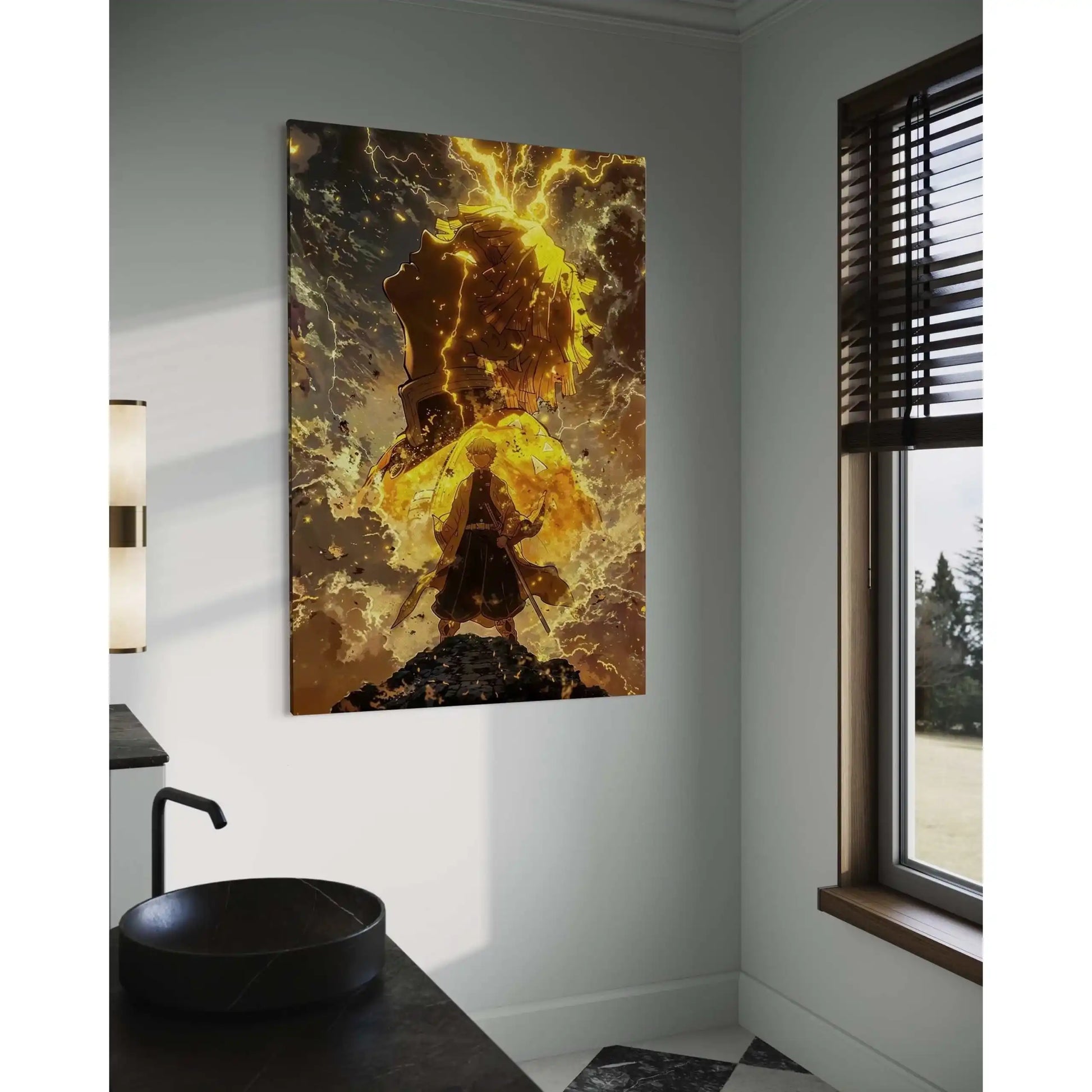 Zenitsu Rage - Demon Slayer - Anime Leinwandbild by SimpleCanvas