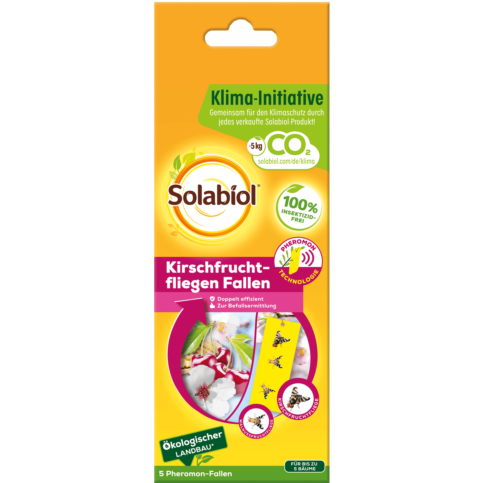 Solabiol Kirschfruchtfliegen Fallen 5 Stück