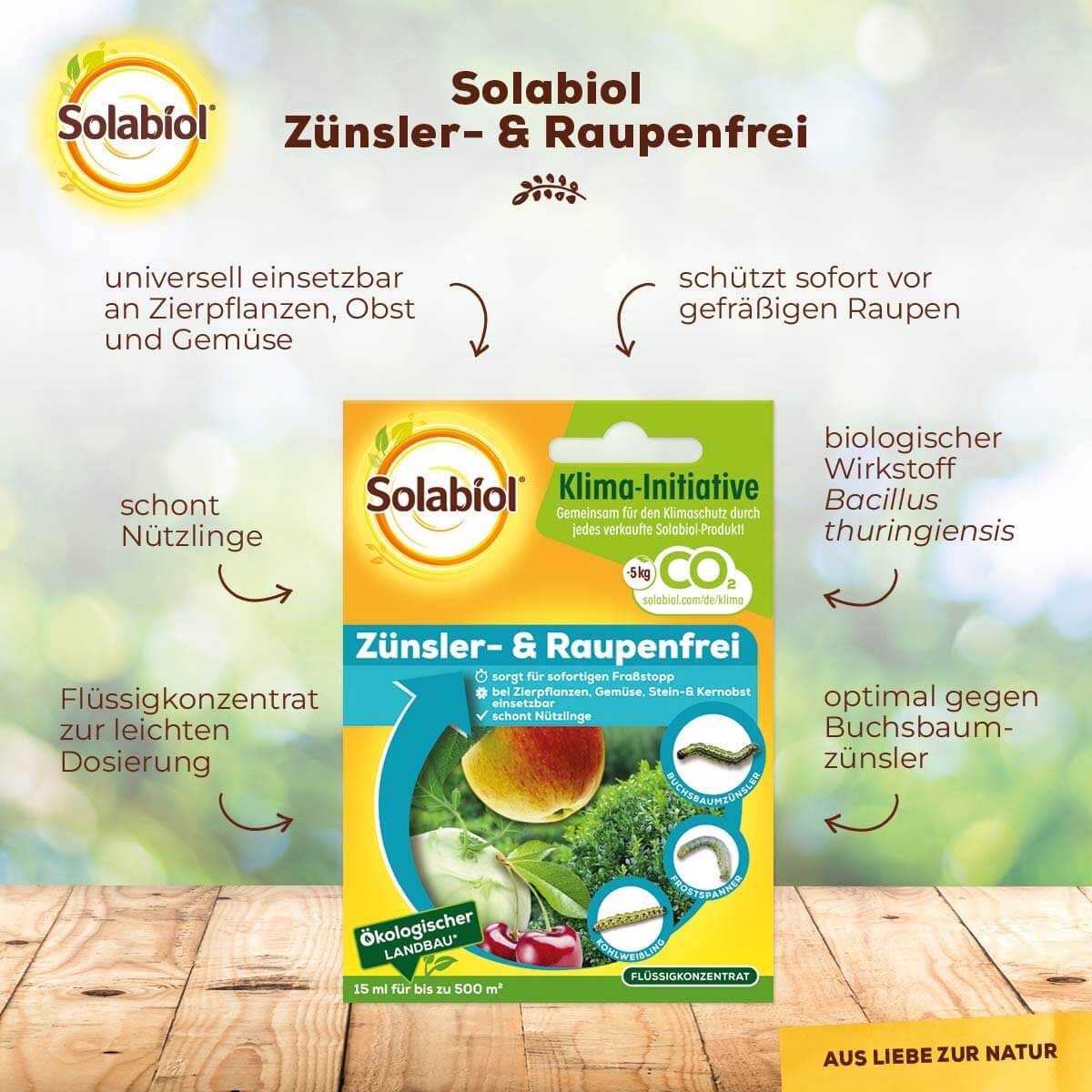 Zünsler- & Raupenfrei 15 ml Sofortiger Fraßstopp