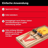 Rattenfalle Classic 1 Stück  bewährte Rattenfalle aus Holz