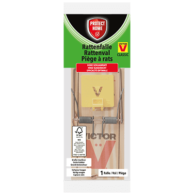 Rattenfalle Classic 1 Stück bewährte Rattenfalle aus Holz