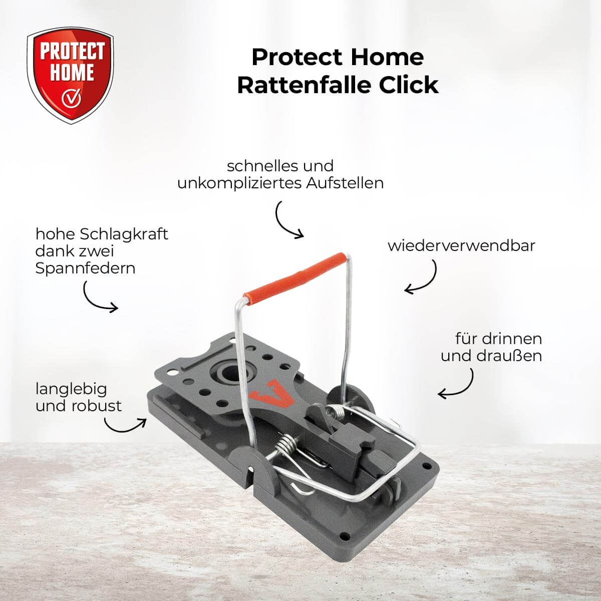Rattenfallen Click 2 Stück giftlosen Bekämpfung