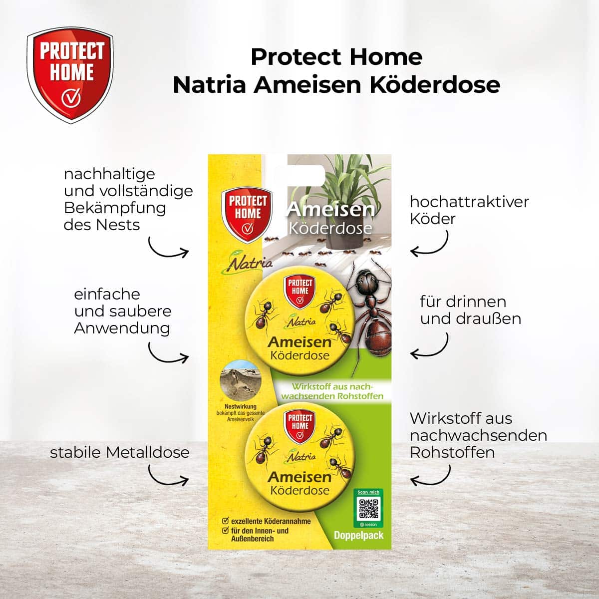 Protect Home Ameisen Köderdose Natria 3 Pakungen a 2 Stück