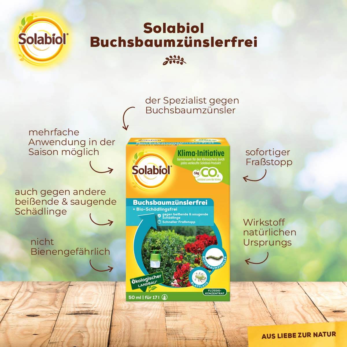 Solabiol Buchsbaumzünslerfrei 50 ml Fraßstopp
