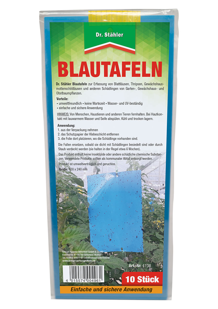 Dr. Stähler Blautafeln 10 Stück Erfassung von Blattläusen, Thripsen
