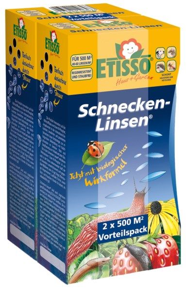 Etisso Schnecken-Linsen Neuste Generation (biol. Formel) 2 x 300 g 