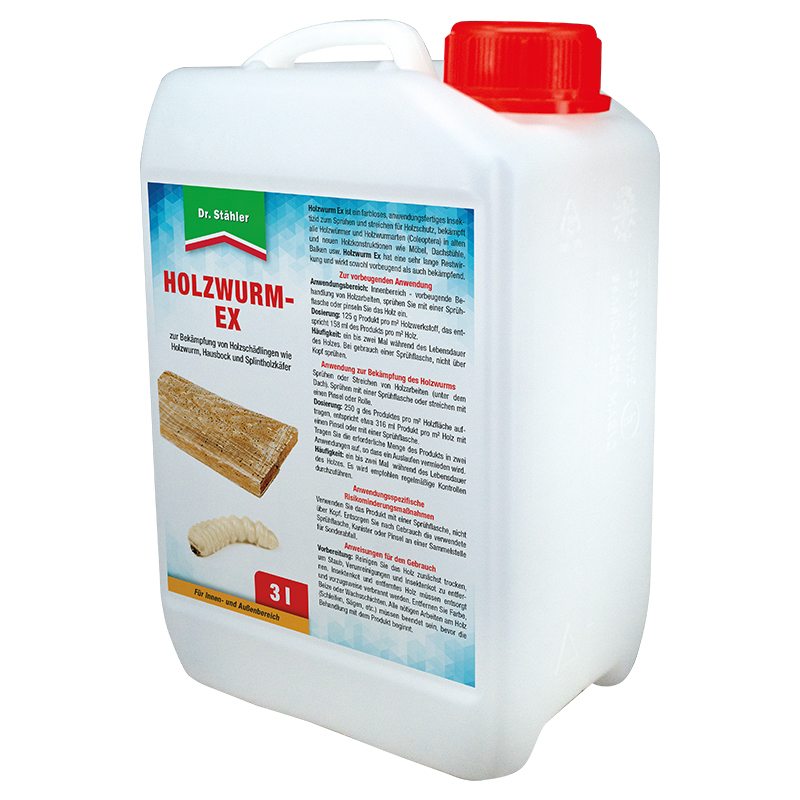Dr. Stähler Holzwurm-Ex Hausbock und Splintholzkäfer  3 Liter