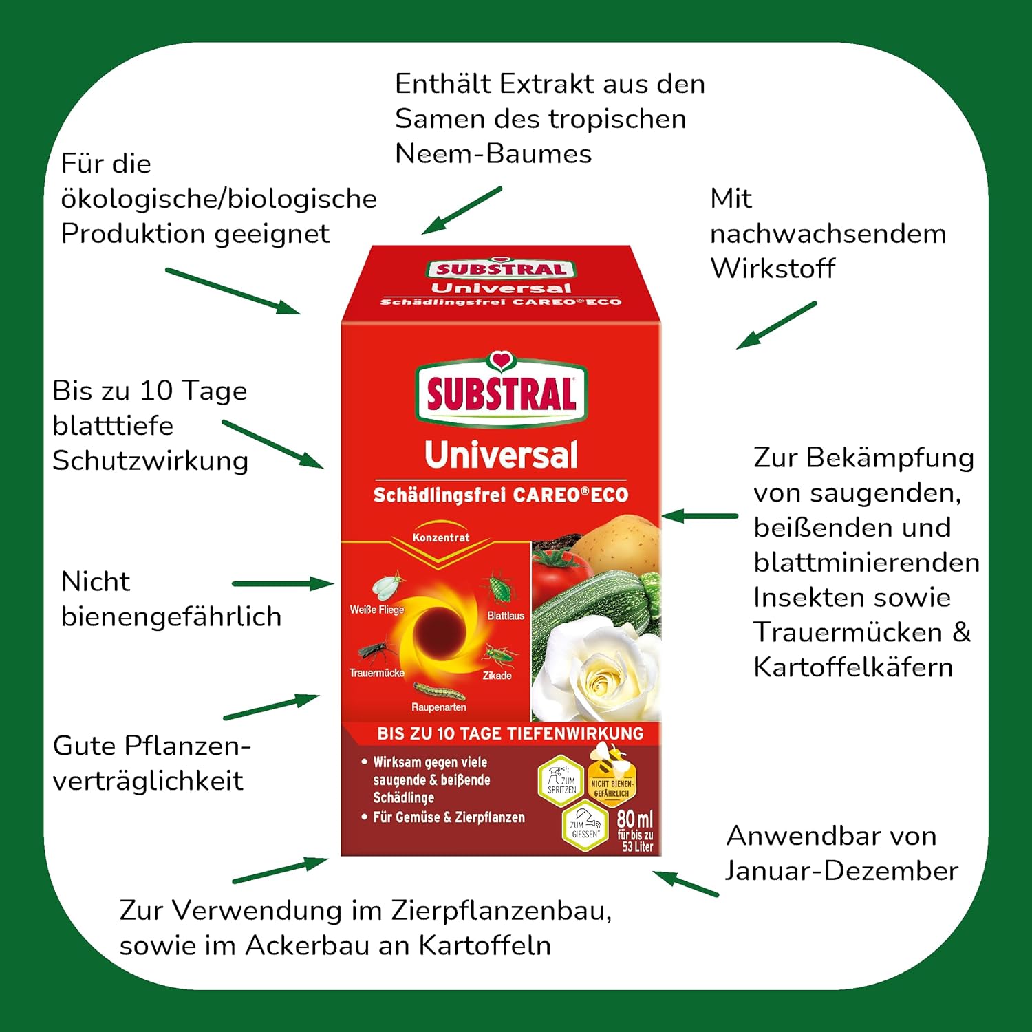 SUBSTRAL® Universal Schädlingsfrei Careo Eco für 50 Liter 