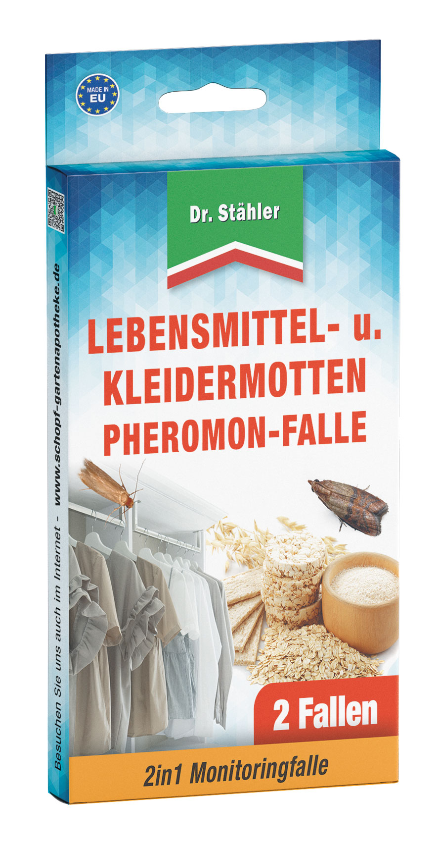 Dr. Stähler Lebensmittel- und Kleidermotten Pheromon-Falle 2 Fallen