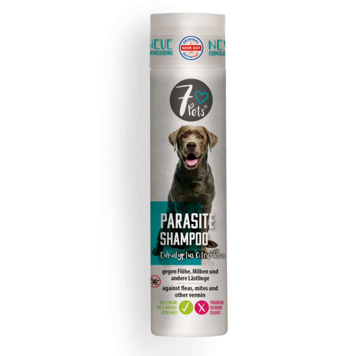7 ♥ Pets PARASITE SHAMPOO gegen Flöhe Milben